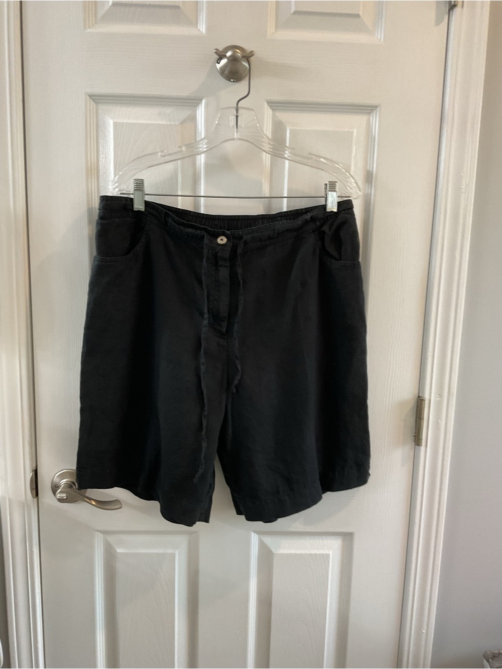 Fresh Produce Black Elastic Waist Shorts, drawstring, side and back pockets